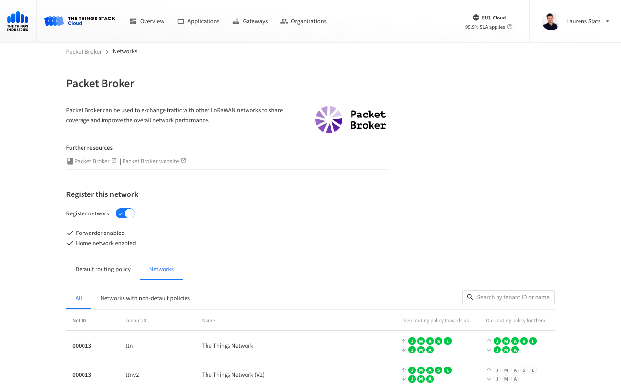 Packet Broker Console support